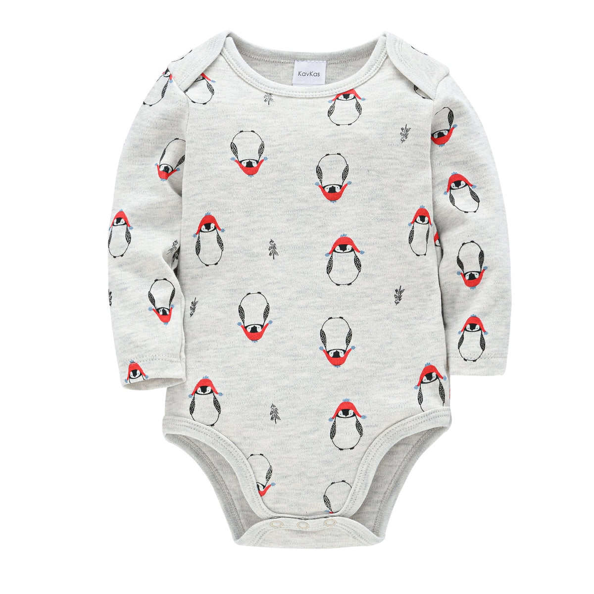 Long-Sleeve Printed Baby Bodysuits