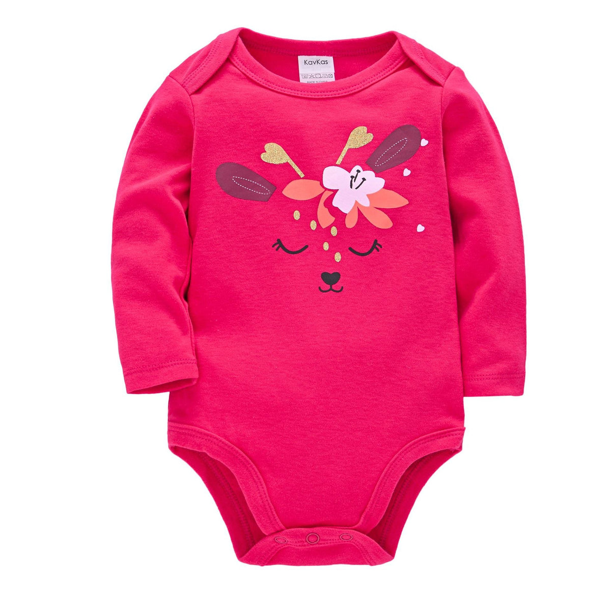 Long-Sleeve Printed Baby Bodysuits
