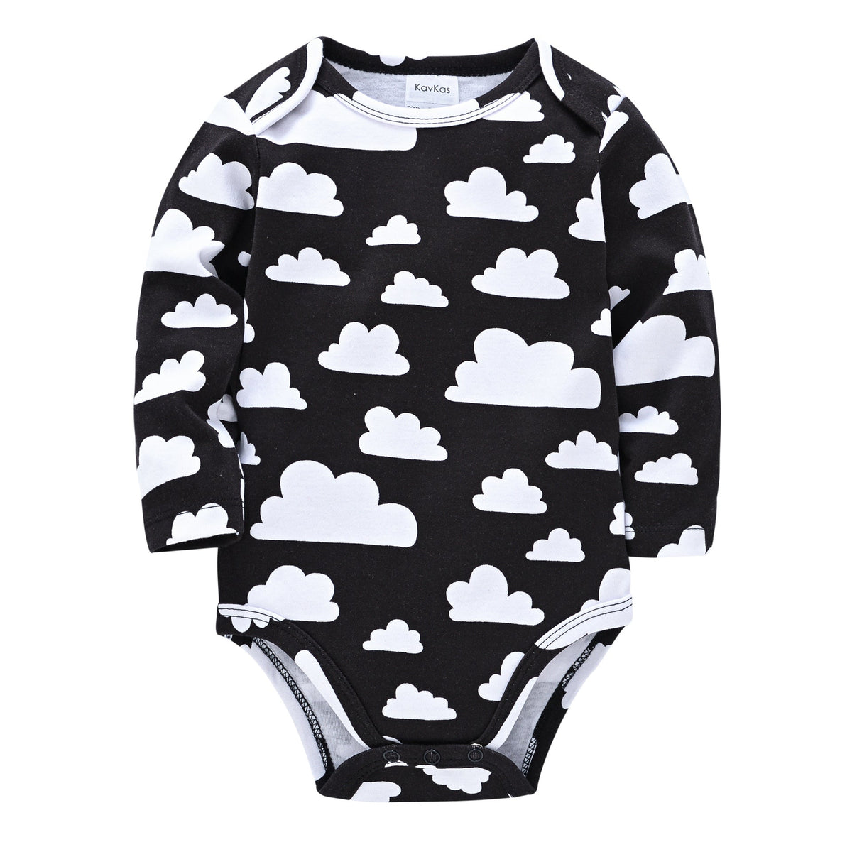 Long-Sleeve Printed Baby Bodysuits