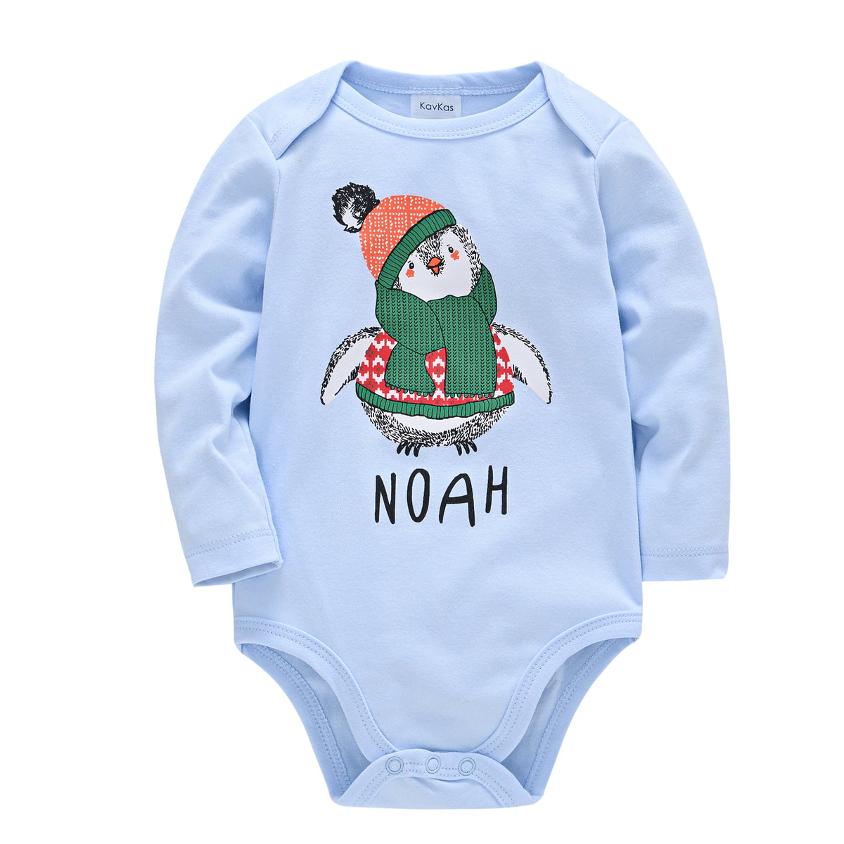 Long-Sleeve Printed Baby Bodysuits