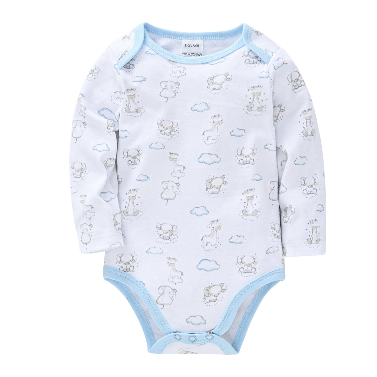 Long-Sleeve Printed Baby Bodysuits