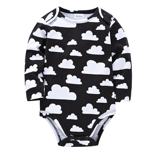 Long-Sleeve Printed Baby Bodysuits